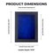 Classic Black Wood Shadown Box Frame with Acrylic Front - Royal Blue Suede Backing, 30 Sizes